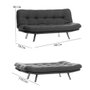 Atelier Del Sofa Misa Small Sofabed - Gris Oscuro